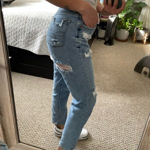 American Eagle Ripped Mom Jeans